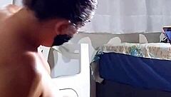 BBW Slut Strips With Giant Dildo In Recording Area