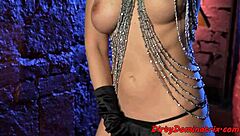 Glamcore Domina Teases And Toys Her Bound Pussy