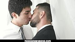 Young missionaries have secret bareback fuck with blowjob and cum