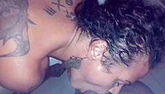 Trans beauty gives a stunning blowjob