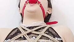 Uniformed slave endures vibrator torture and forced orgasms