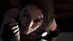 Jill Valentine Face Fucked Parody