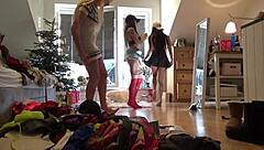 No panties teen dancing at party voyeur.