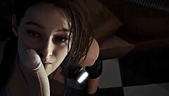 Jill Valentine Face Fucked Parody