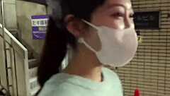 i cumshot on asian babe's tits during homemade cowgirl... oops!