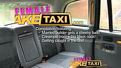 Cheating builder gets creampied by black stud in fake taxi