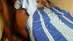 ebony teen moans on big black cock in missionary homemade