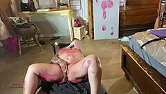 hey sally omalley, rocking that red paint all over your curves, wanna show off more?