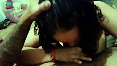 Delighting a naughty boy with a perfect blowjob before the gym session
