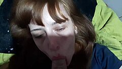 Teen eagerly sucks stepbrother's massive cock for fun