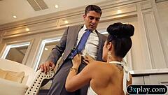 The glamour woman enjoys a good banging session with her group.