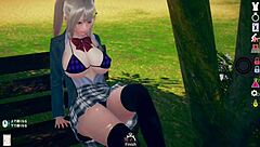 【性格ポジティブで明るい】 Ai女プレイエロ動画 金髪爆乳jk編!