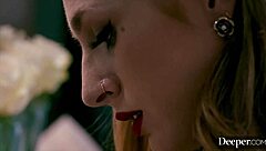 My submissive angel leashed and punished by master