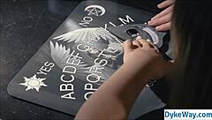 busty lesbians and some sorcery in a group scene