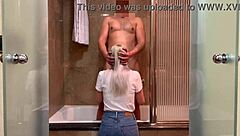 I Call the Girl at the Hotel Reception Desk to Bring Me Gel and Help Me Finish Cumming with a Blowjob