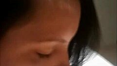 brunette pov sucking and swallowing cum