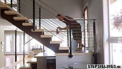 Petite teen bathes with stepsister in shower