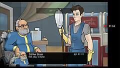 Deep Vault 69 Hentai Game Features 3some with Big Tits in Fallout Parody.