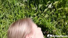 Horny Chick Receives Cock Outdoors in Homemade Sex Tape