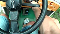 sexy teen street girl trades blowjobs for cash outdoors