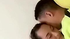 Sexy couple enjoys intimate bed sex