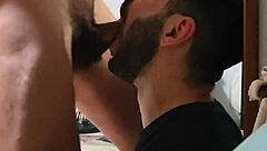 Intense gay blowjob action explodes!