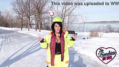 eva, the chubby canadian milf, shows her sexy tits and boobs