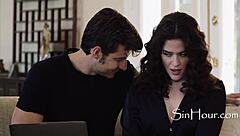 computer nerd, help this milf with her big ass hardware