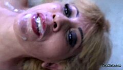 Hairy zhelia karima contrasts rough blowjob with submissive facial and cum