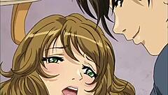 A hard working man with a large penis seduces a greedy and deceitful woman in this anime.