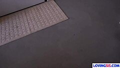 Kendall Kross relaxes by spreading her legs at home