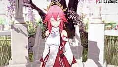 yae miko sucking 1 genshin impact full fantasyking3