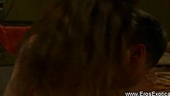 I received a sensual massage from my interracial lover, focusing on intimate areas