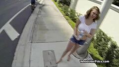 Stranded Huge Titty Teen 18+ Nailed Outdoors in Public! Damn!