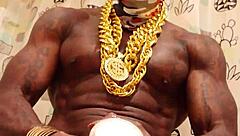 Dialogic Hallelujah Johnson Strokes Huge Monster Cock for Massive Cumshot