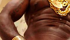 Dialogic Hallelujah Johnson Strokes Huge Monster Cock for Massive Cumshot