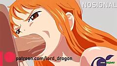 Nami Giving Blowjob Until Cum Fills Mouth in Full Hentai Version
