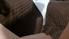 Latina Mature Masturbates Intensely On Wet Sofa With Cum Dripping