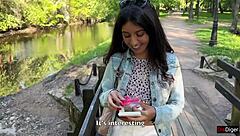 My girlfriend gets an orgasm in a public park with the help of a toy from FlirtWithSB.