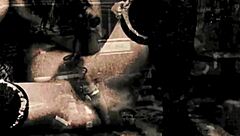 Vintage granny passionately shows her hairy fanny