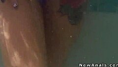 Tattooed hottie takes monster cock!