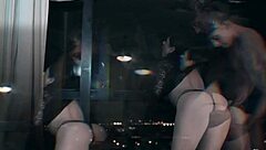 emme white has a visitor in her room and gets excited