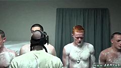 teen gay army hazing with blowjob and fucking