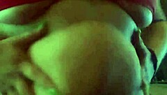 Chubby Teen In Fishnets Engages In Belly Play