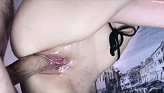 Russian Slut In Stockings Takes Big Dick In Pussy