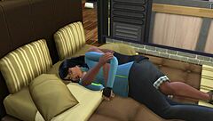 Watch HIM CUM on his HORNY FUCK FRIEND in SIMS4!