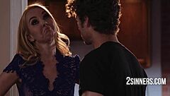 Petite blonde milf dominates with her tight pussy skills