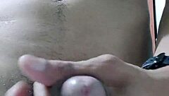 Skinny Tall Twink Slaps His Tattooed Penis Playfully