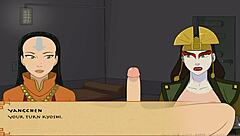 Two sexy older women give spirit blowjob