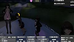 Naked Coat Exposure in Public Outdoor Retro Hentai Anime